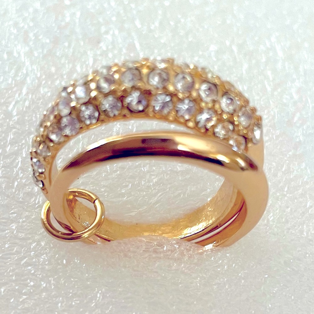 Piper K Elegant Gold And Crystals Women's Ring Set